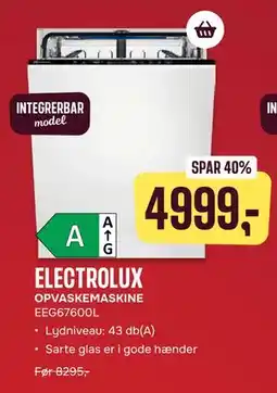 Skousen OPVASKEMASKINE EEG67600L, DKK 4999 tilbud