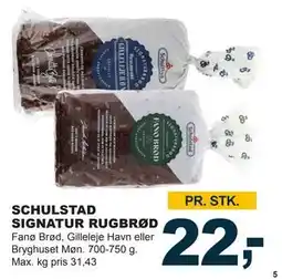 Let-Køb SCHULSTAD SIGNATUR RUGBRØD, DKK 22 tilbud