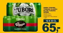 Let-Køb GRØN TUBORG, TUBORG CLASSIC ELLER TUBORG SPRØD, DKK 65 tilbud