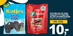 Let-Køb KATJES SALTE FISK, CARLETTI P-TÆRTER ELLER SKUMBANANER, DKK 10 tilbud