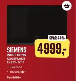 Skousen SIEMENS INDUKTIONSKOGEPLADE EX851HEC1E, DKK 4999 tilbud