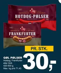 Let-Køb GØL PØLSER, DKK 30 tilbud