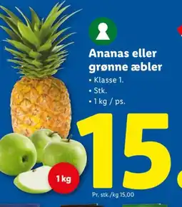 Lidl Ananas eller grønne æbler tilbud