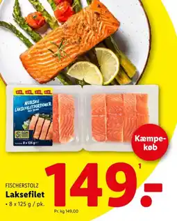 Lidl FISCHERSTOLZ Laksefilet tilbud