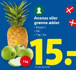 Lidl Ananas eller grønne æbler tilbud