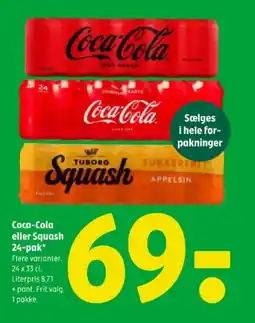 Coop 365 Coca-Cola eller Squash tilbud