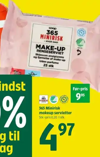 Coop 365 365 Minirisk makeup servietter tilbud