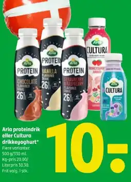 Coop 365 ARLA proteindrik eller Cultura drikkeyoghurt tilbud