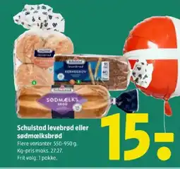 Coop 365 Schulstad levebrød eller sødmælksbrød tilbud