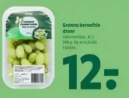 Coop 365 Grønne kernefrie druer tilbud