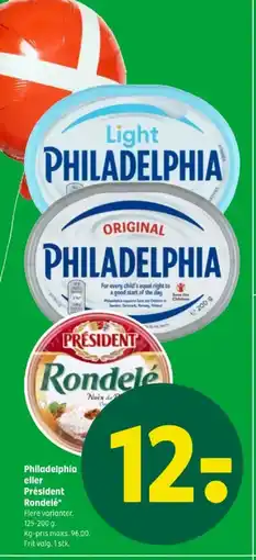 Coop 365 PHILADELPHIA eller Président Rondelé tilbud