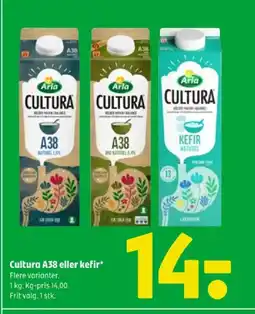 Coop 365 ARLA Cultura A38 eller kefir tilbud