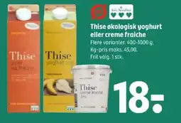 Coop 365 Thise økologisk yoghurt eller creme fraiche tilbud