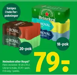 Coop 365 Heineken eller Royal tilbud