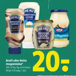 Coop 365 Kraft eller Heinz mayonnaise tilbud