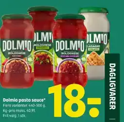 Coop 365 Dolmio pasta sauce tilbud