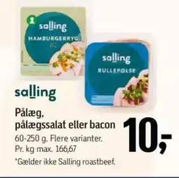 Føtex Salling Pålæg, pålægssalat eller bacon tilbud