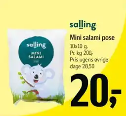 Føtex Mini salami pose tilbud