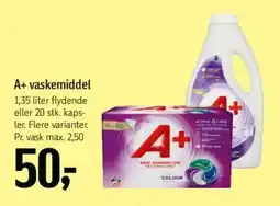 Føtex A+ vaskemiddel tilbud
