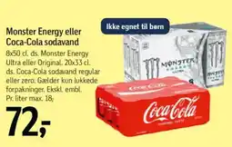 Føtex Monster Energy eller Coca-Cola sodavand tilbud