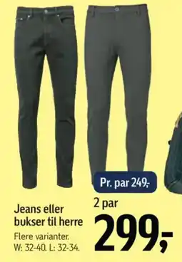 Føtex Jeans eller bukser til herre tilbud