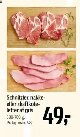 Føtex Schnitzler, nakke- eller skaftkote- letter af gris tilbud