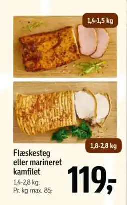 Føtex Flæskesteg eller marineret kamfilet tilbud