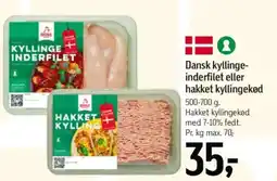 Føtex Dansk kyllinge- inderfilet eller hakket kyllingekød tilbud