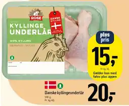 Føtex Danske kyllingeunderlår tilbud