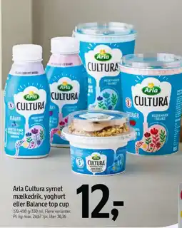 Føtex Arla Cultura syrnet mælkedrik, yoghurt eller Balance top cup tilbud