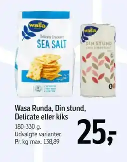 Føtex Wasa Runda, Din stund, Delicate eller kiks tilbud