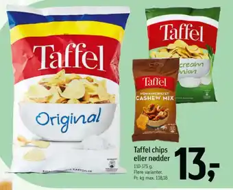 Føtex Taffel chips eller nødder tilbud