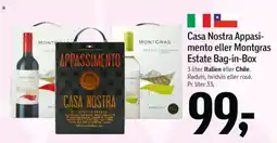 Føtex Casa Nostra Appasi- mento eller Montgras Estate Bag-in-Box tilbud