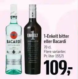 Føtex 1-Enkelt bitter eller Bacardi tilbud