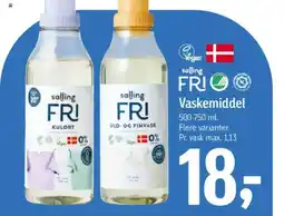 Føtex Salling Fri Vaskemiddel tilbud