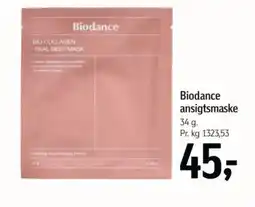 Føtex Biodance ansigtsmaske tilbud