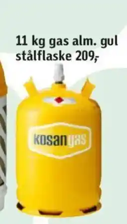 Føtex Gas alm. gul stålflaske tilbud