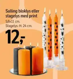 Føtex Salling bloklys eller stagelys med print tilbud
