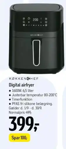 Føtex KØKKENCHEF Digital airfryer tilbud