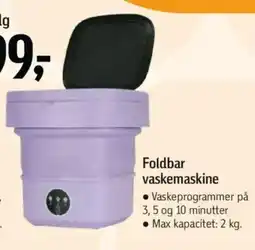 Føtex Foldbar vaskemaskine tilbud