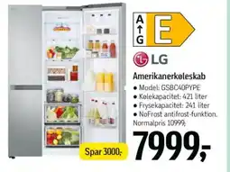 Føtex LG Amerikanerkøleskab tilbud
