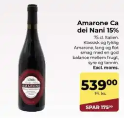 Dagrofa Food Service Amarone Ca dei Nani 15% tilbud