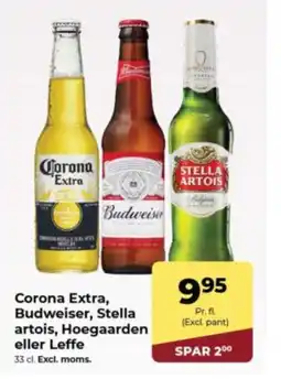 Dagrofa Food Service Corona Extra, Budweiser, Stella artois, Hoegaarden eller Leffe tilbud