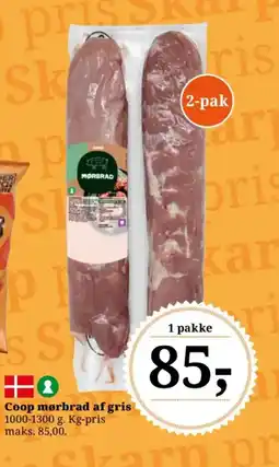Dagli'Brugsen Coop mørbrad af gris tilbud