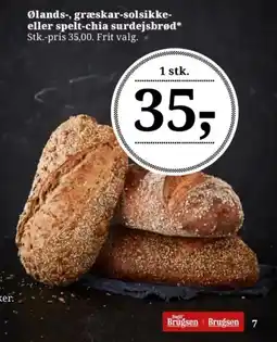 Dagli'Brugsen Ølands-, græskar-solsikke- eller spelt-chia surdejsbrød tilbud