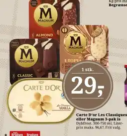 Dagli'Brugsen Carte D'or Les Classiques eller Magnum 3-pak is tilbud