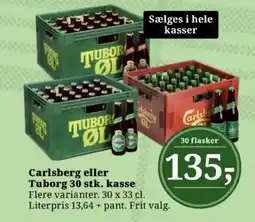 Dagli'Brugsen Carlsberg eller Tuborg tilbud
