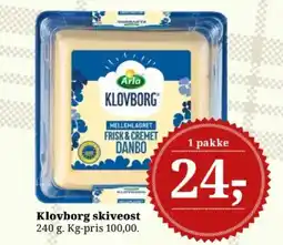 Dagli'Brugsen ARLA Klovborg skiveost tilbud
