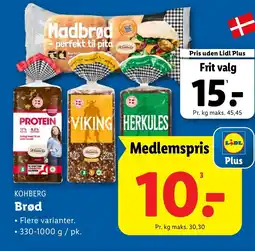 Lidl KOHBERG Brød tilbud