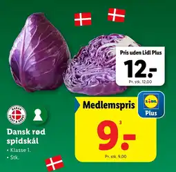 Lidl Dansk rød spidskål tilbud